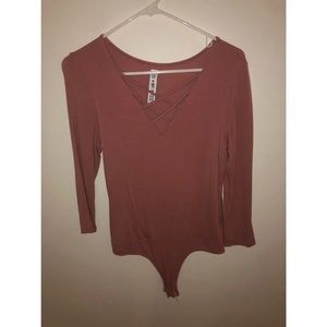 Lord and Taylor’s Women’s Pink Long Sleeve Bodysuit